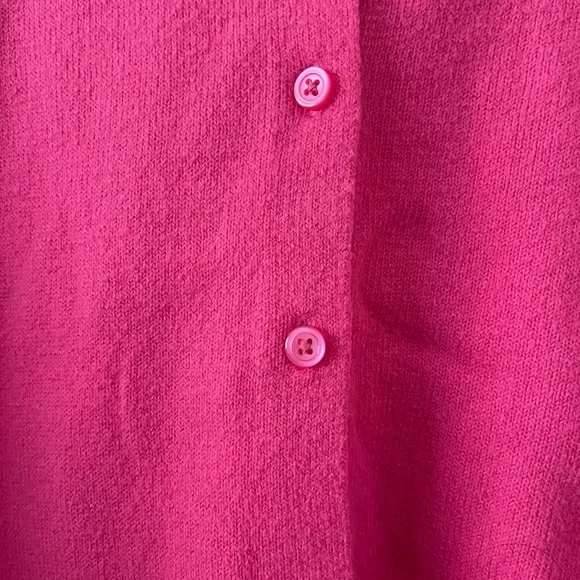 Cotton Blend Pink Cardigan, 3x - Picture 5 of 7